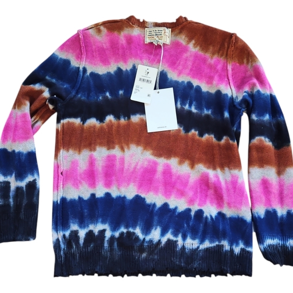 NWT Sandrine Rose x FP Wool Cashmere California Tie Dye Sweater sz XS - Picture 6 of 11